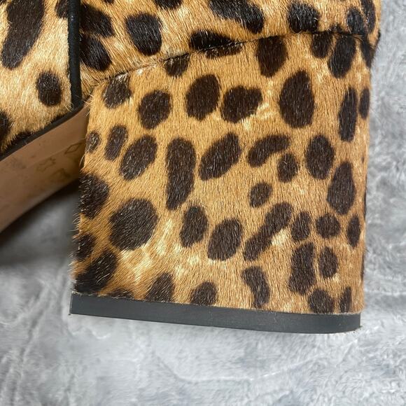 J.Crew Women's Leather Boots 8 Cheetah Print Calf Hair Short Boots Sadie Leopard - Picture 9 of 11